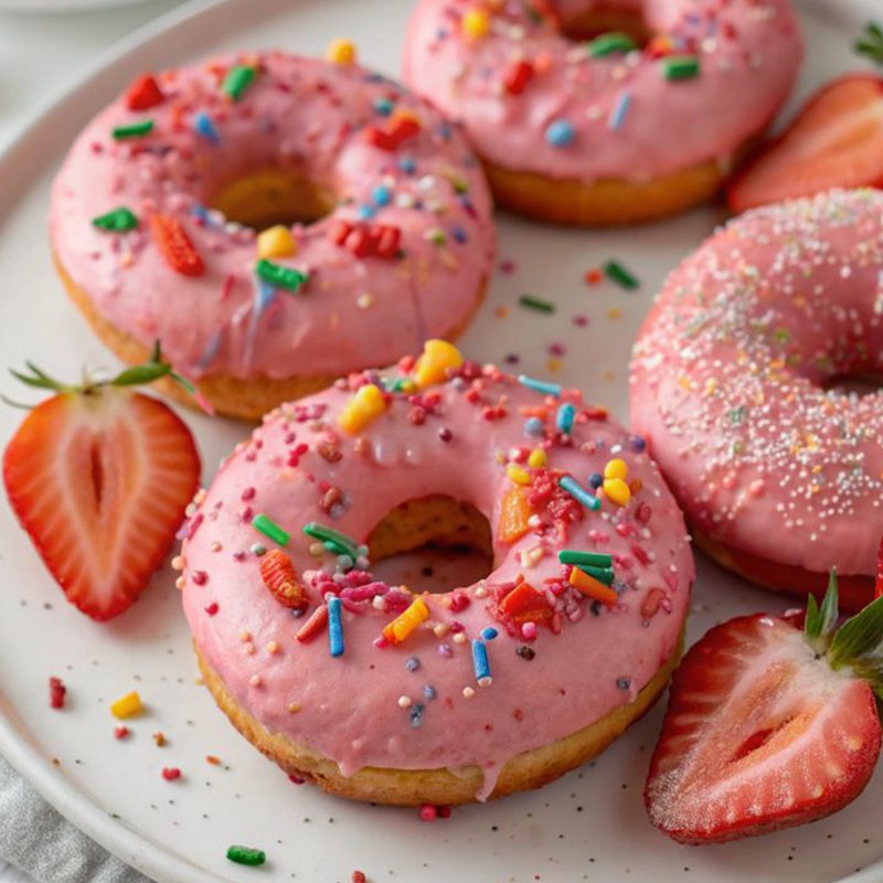 Gluten Free Strawberry Glazed Donut