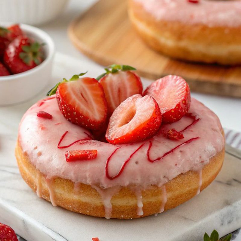 Strawberry Iced Donut