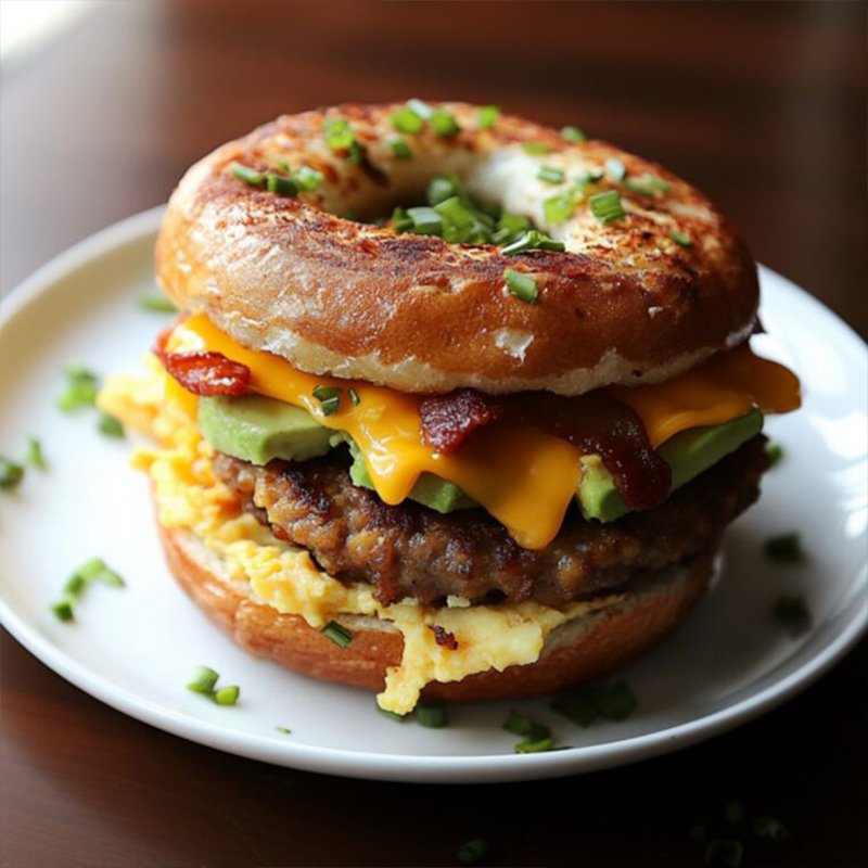 Turkey Sausage, Egg and Cheese Sandwich
